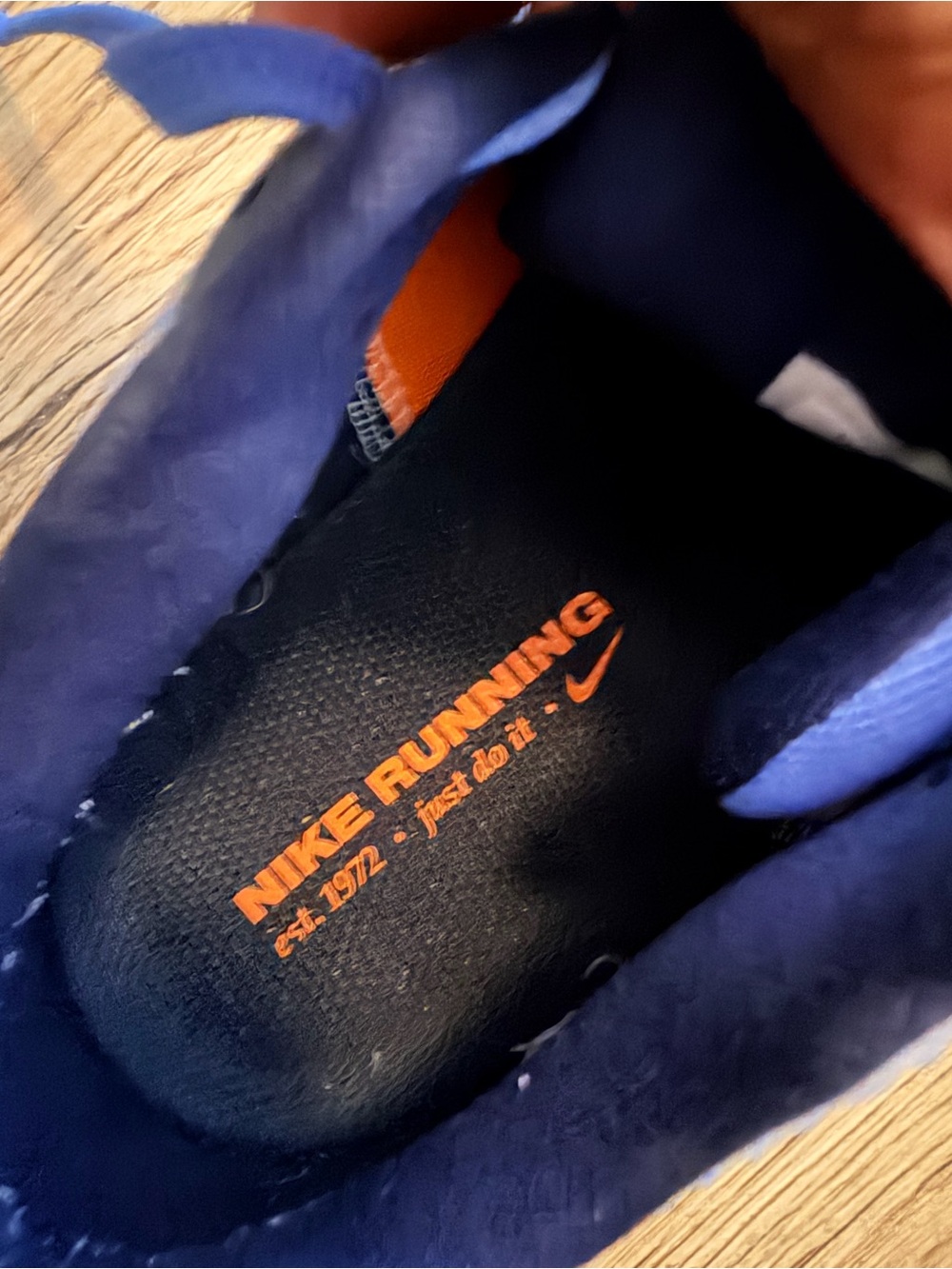 Nike Blue Athletic Running Shoes with Lime Accent - Picture 4 of 5